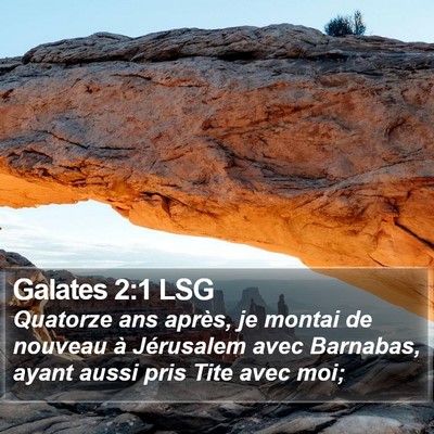 Galates 2:1 LSG Bible Verse Image
