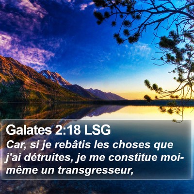 Galates 2:18 LSG Bible Verse Image