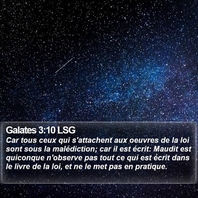 Galates 3:10 LSG Bible Verse Image