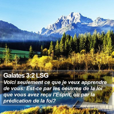 Galates 3:2 LSG Bible Verse Image