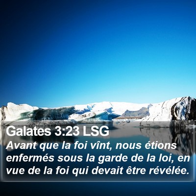 Galates 3:23 LSG Bible Verse Image