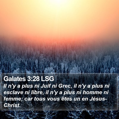 Galates 3:28 LSG Bible Verse Image