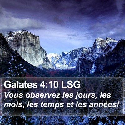 Galates 4:10 LSG Bible Verse Image