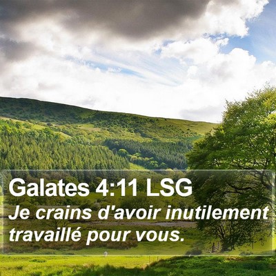 Galates 4:11 LSG Bible Verse Image