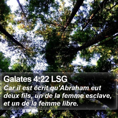 Galates 4:22 LSG Bible Verse Image