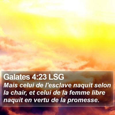 Galates 4:23 LSG Bible Verse Image