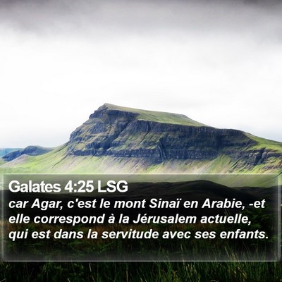 Galates 4:25 LSG Bible Verse Image