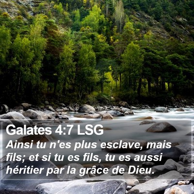 Galates 4:7 LSG Bible Verse Image