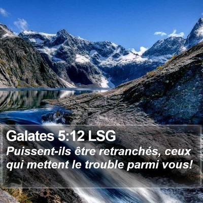 Galates 5:12 LSG Bible Verse Image