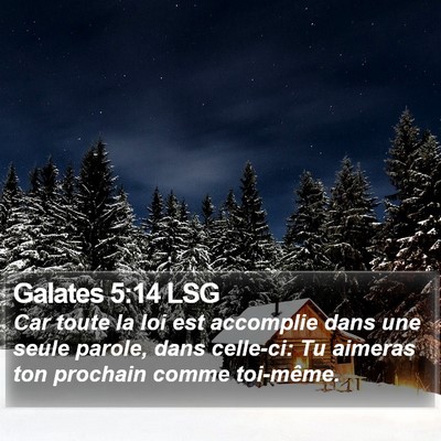 Galates 5:14 LSG Bible Verse Image