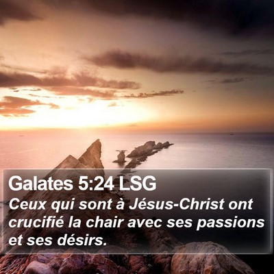 Galates 5:24 LSG Bible Verse Image