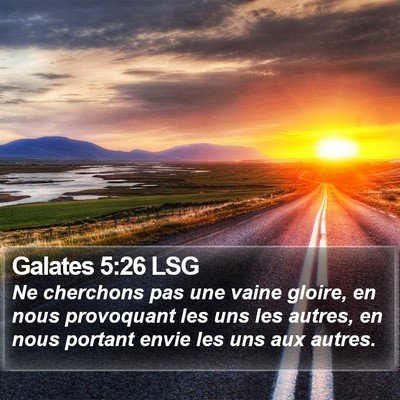 Galates 5:26 LSG Bible Verse Image