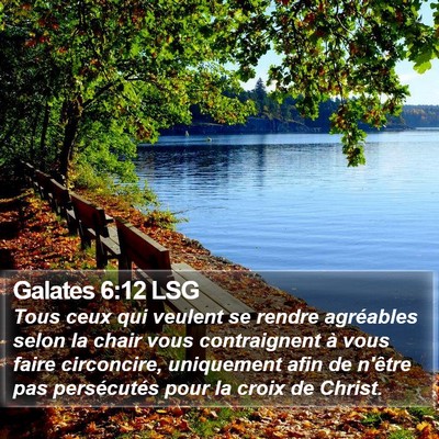 Galates 6:12 LSG Bible Verse Image
