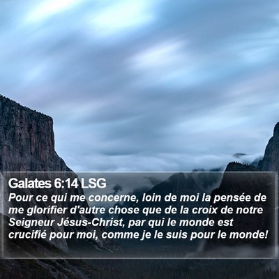 Galates 6:14 LSG Bible Verse Image