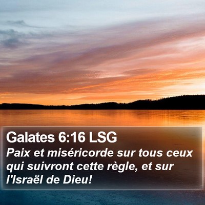 Galates 6:16 LSG Bible Verse Image