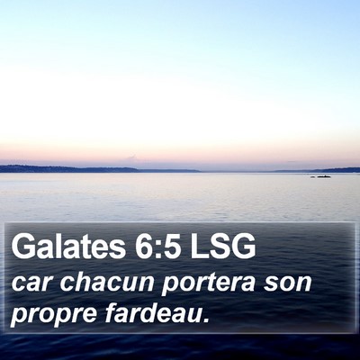 Galates 6:5 LSG Bible Verse Image