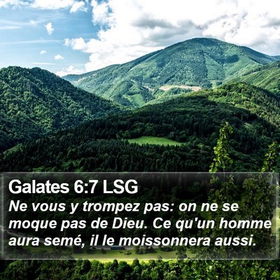 Galates 6:7 LSG Bible Verse Image