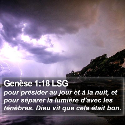 Genèse 1:18 LSG Bible Verse Image