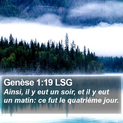 Genèse 1:19 LSG Bible Verse Image