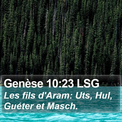 Genèse 10:23 LSG Bible Verse Image