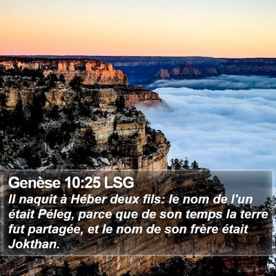 Genèse 10:25 LSG Bible Verse Image