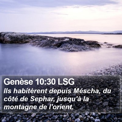 Genèse 10:30 LSG Bible Verse Image