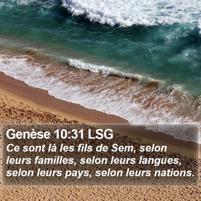 Genèse 10:31 LSG Bible Verse Image