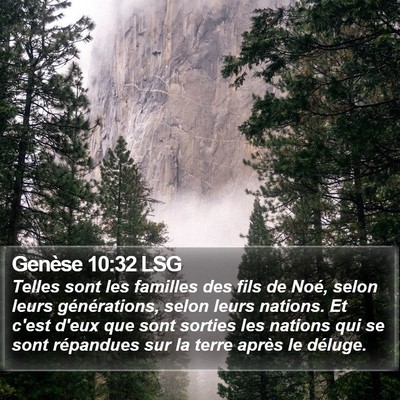 Genèse 10:32 LSG Bible Verse Image