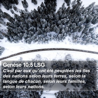 Genèse 10:5 LSG Bible Verse Image