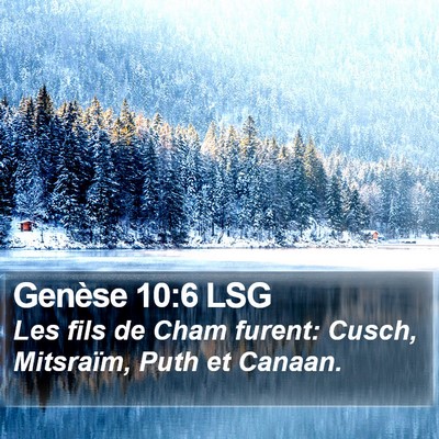 Genèse 10:6 LSG Bible Verse Image