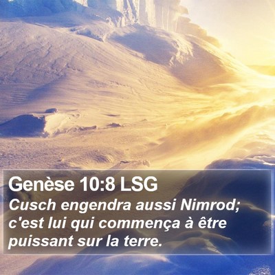 Genèse 10:8 LSG Bible Verse Image