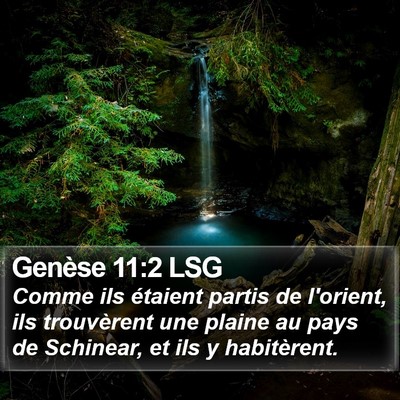 Genèse 11:2 LSG Bible Verse Image