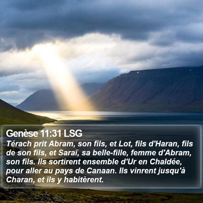 Genèse 11:31 LSG Bible Verse Image