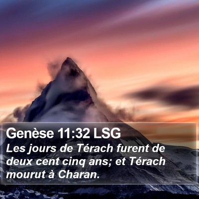 Genèse 11:32 LSG Bible Verse Image