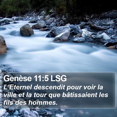 Genèse 11:5 LSG Bible Verse Image