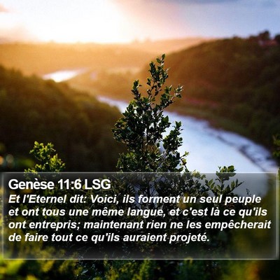 Genèse 11:6 LSG Bible Verse Image