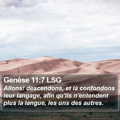 Genèse 11:7 LSG Bible Verse Image
