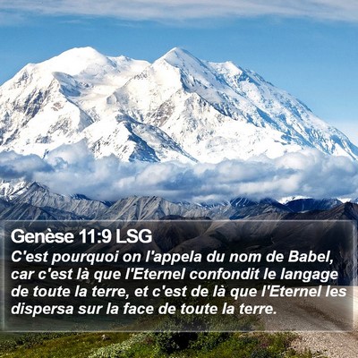 Genèse 11:9 LSG Bible Verse Image