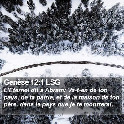 Genèse 12:1 LSG Bible Verse Image