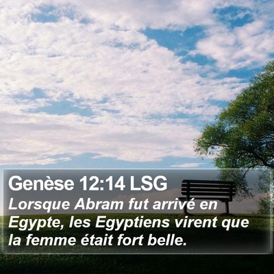 Genèse 12:14 LSG Bible Verse Image