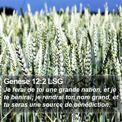 Genèse 12:2 LSG Bible Verse Image