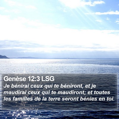 Genèse 12:3 LSG Bible Verse Image