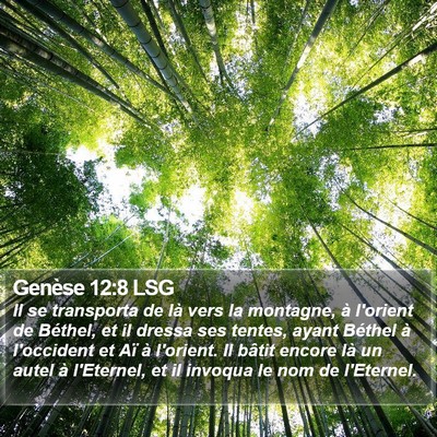 Genèse 12:8 LSG Bible Verse Image