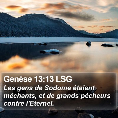Genèse 13:13 LSG Bible Verse Image