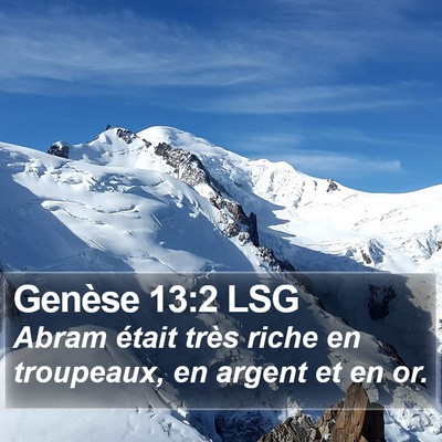 Genèse 13:2 LSG Bible Verse Image