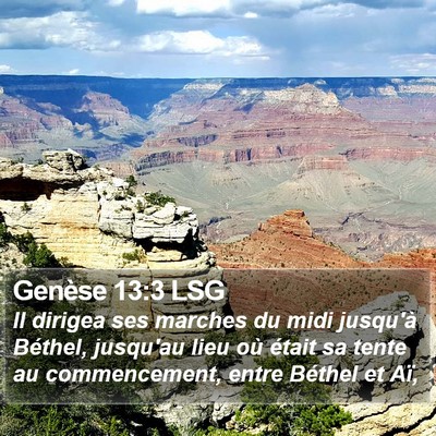 Genèse 13:3 LSG Bible Verse Image