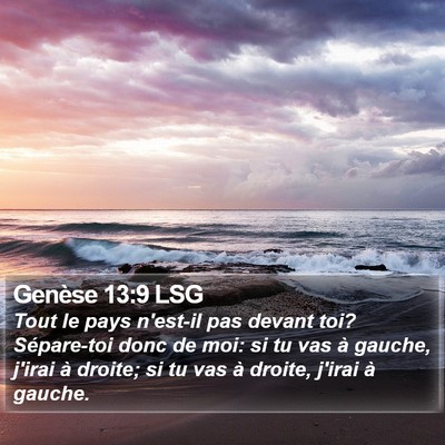 Genèse 13:9 LSG Bible Verse Image