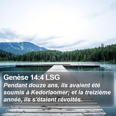 Genèse 14:4 LSG Bible Verse Image