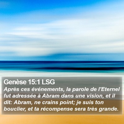 Genèse 15:1 LSG Bible Verse Image