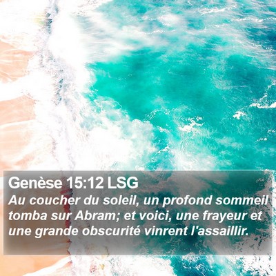 Genèse 15:12 LSG Bible Verse Image